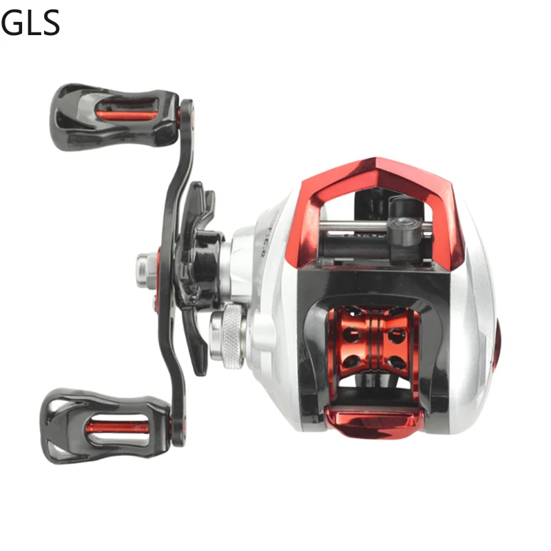 

GLS New Magnetic Brake System Baitcasting Fishing Reel 13+1BB All Metal Spool 6.3:1 Gear Ratio Left Hand Fishing Wheel