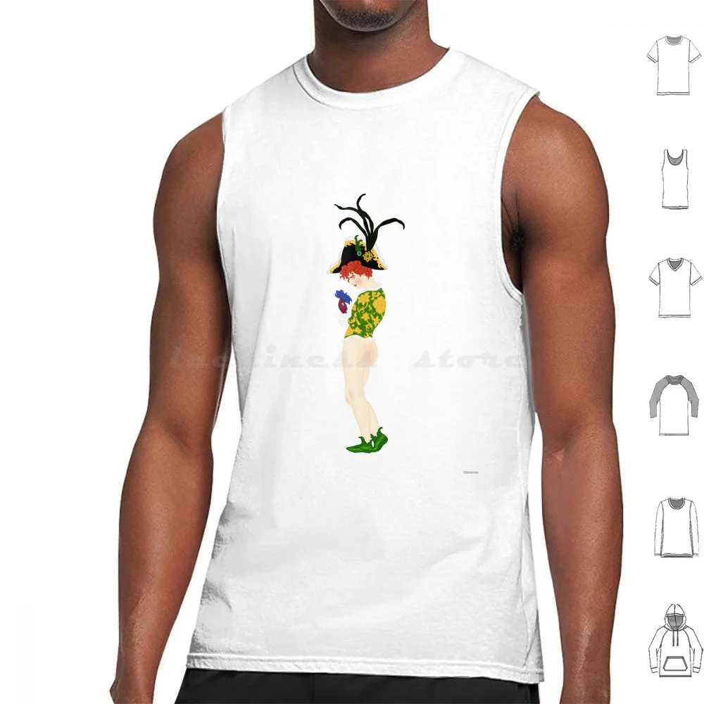 Il Ragazzo Perduto-Giorno Tank Tops Print Cotton Art Sensual Young Man Beautiful Man Renaissance Decorative History