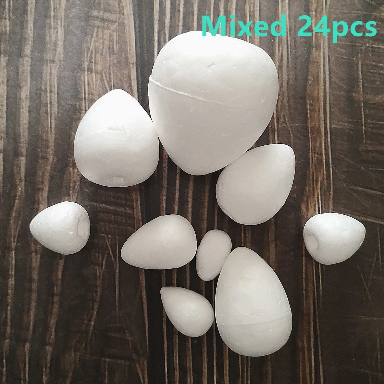 2cm To 5.5cm White Water Drop Modeling Foam Rose Bud For Nylon Stocking Flower Accessories Polystyrene Styrofoam Buds