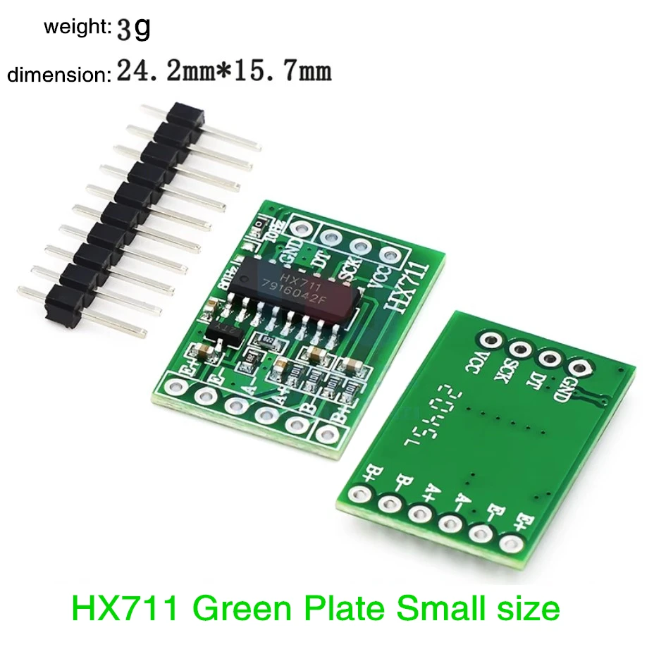 Módulo de pesaje HX711 serie de 24 bits módulo AD de precisión sensor de presión Módulo de báscula electrónica de pesaje verde