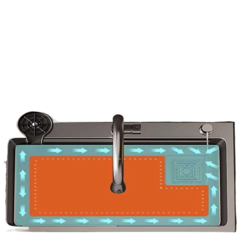 

Nano gun gray, stainless steel, sink, large single slot, kitchen