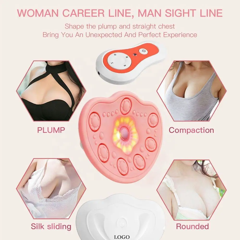 Customizable Wireless Vibration Chest Massager Breast Enhancement Instrument Red Light Massage TherapyBreast Massage