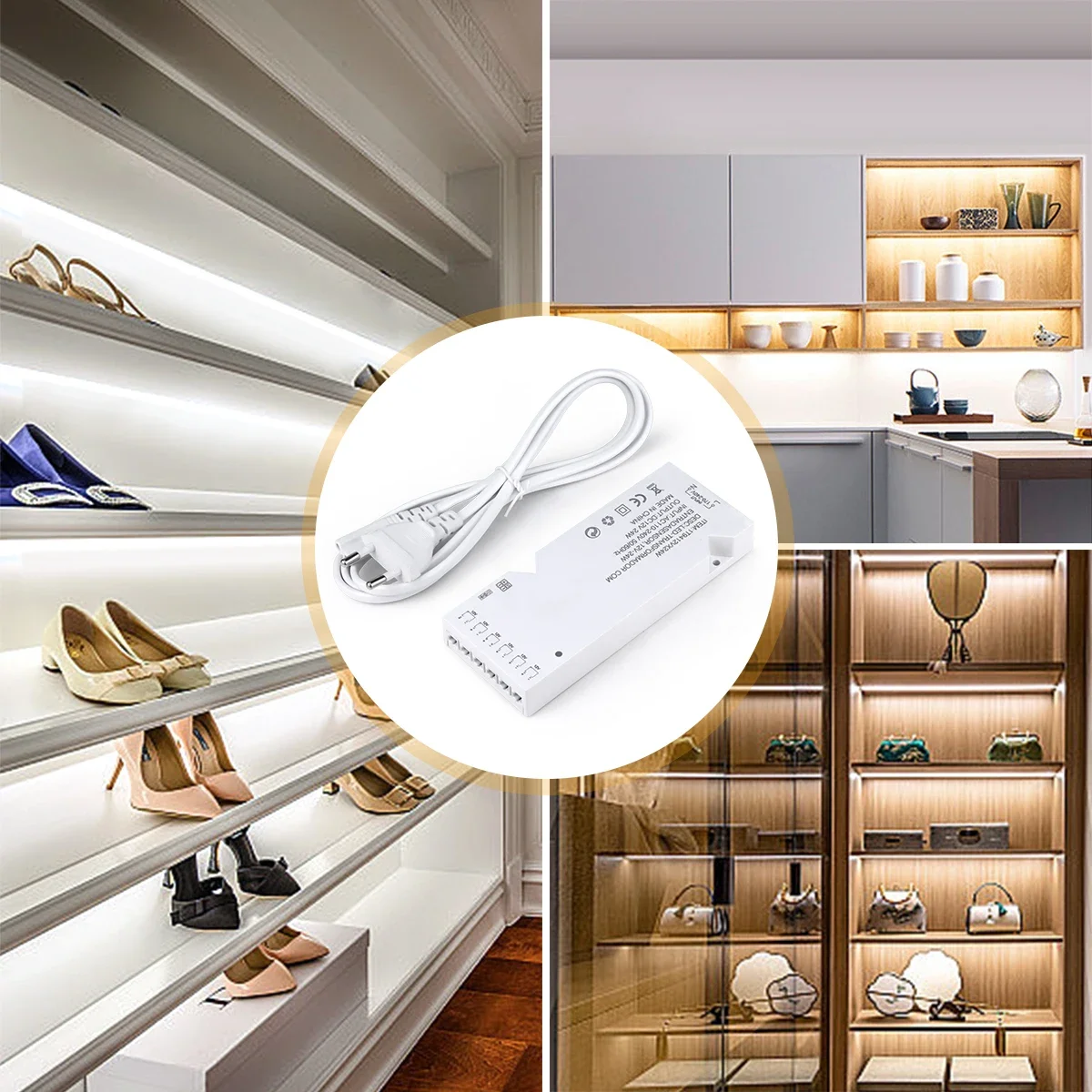 AC220V 110V to DC12V Lighting Tranformer LED Driver Power Supply With 10 Dupont Ports For Home Integrated Lighting Cabinet Shelf