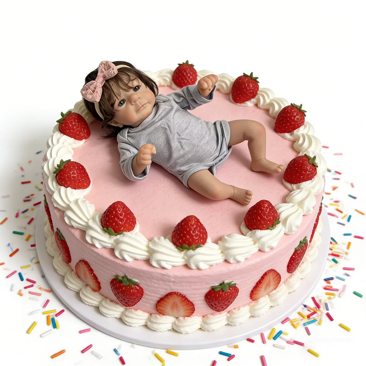 

Коллекционная кукла Felicia 45 см, реалистичная, как живая - с мягким тканевым телом, волосами, выращенными вручную, реалистичная кукла-новорожденный для взрослых коллекционеров