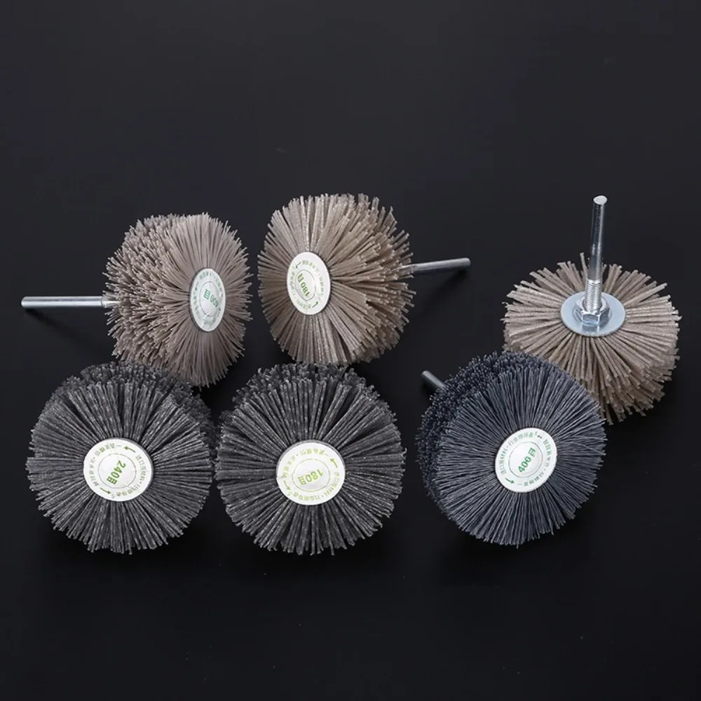 7pcs for Woodworking Polishing Wear-resistant Brush Nylon Abrasive Wire Polishing Brush T-shaped Wood Carving Polishing Tool