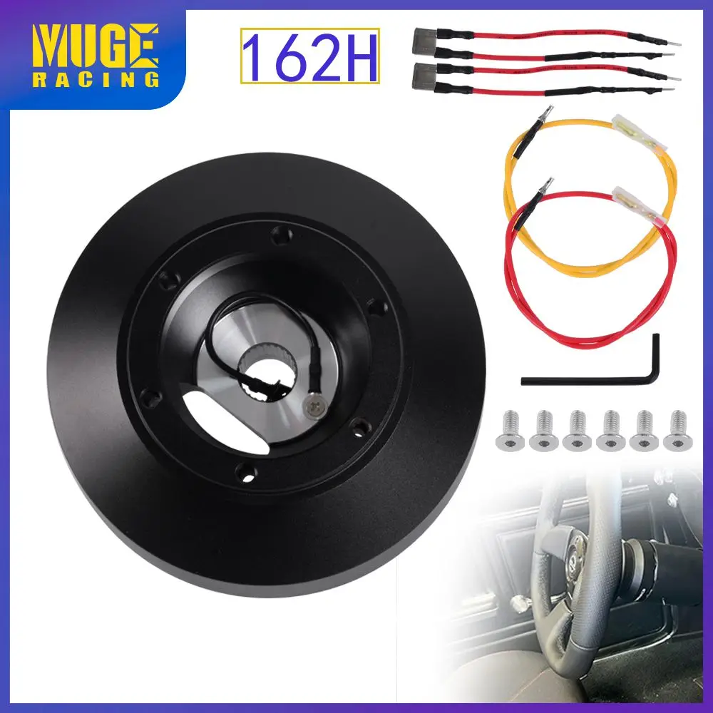 

MUGE-162H Aluminum 6 Bolt Racing Steering Wheel Hub Adapter for 97-02 Ford F150/F250/F350 QR064