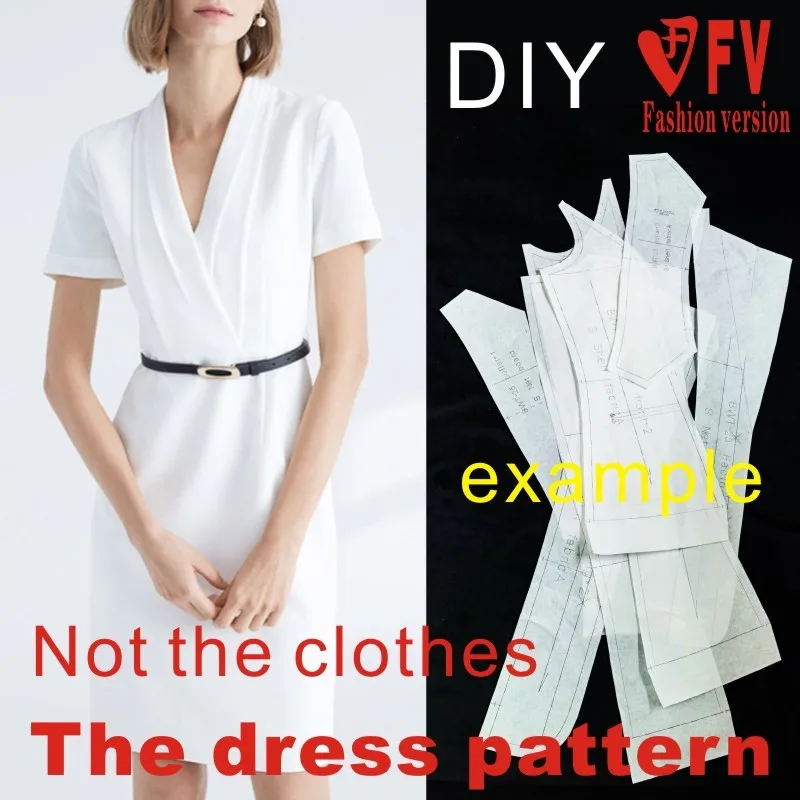 Pattern Shop Women's Short Sleeve Dresses Pattern Clothes Making Cutting Drawing BLQ-472