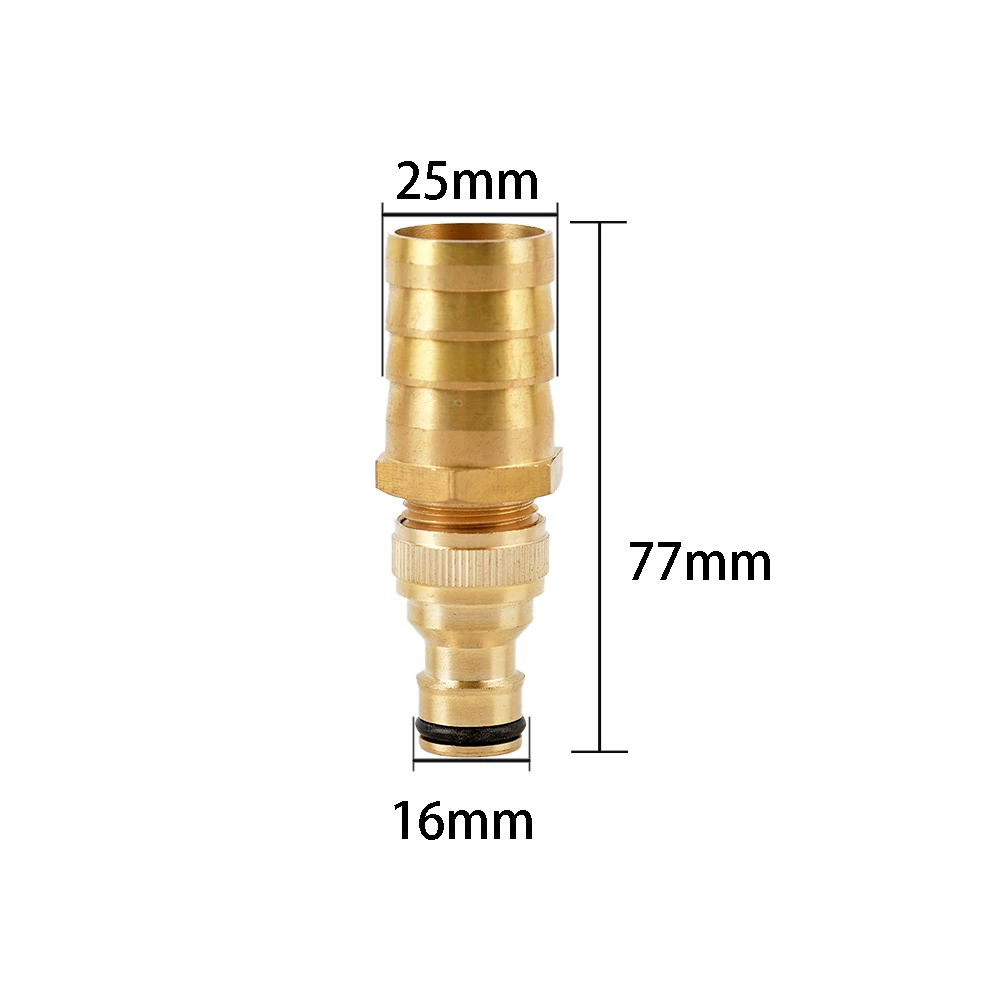 Mosiężna złączka rurowa 6/8/10/12/14/16/19/25mm króciec do węża do szybkozłącza nawadnianie ogrodu Adapter
