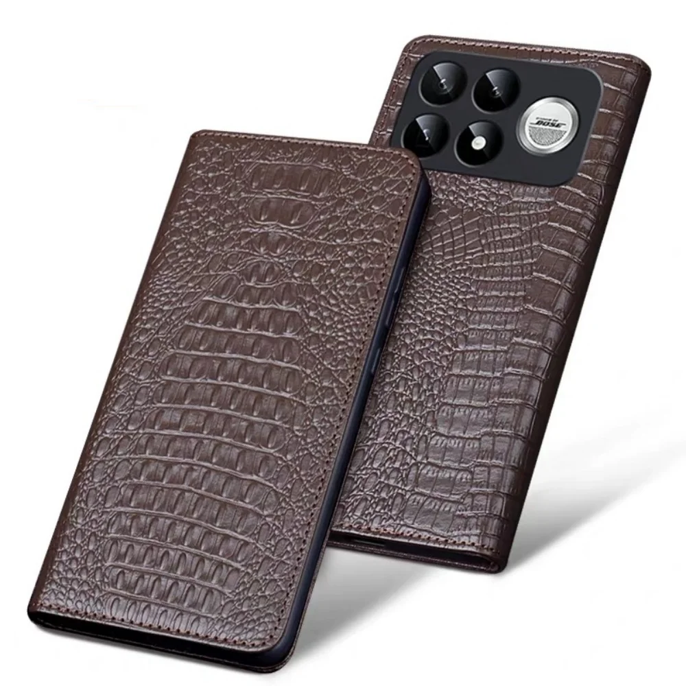 Genuine Leather Hand-sewn Flip Case for REDMI K100 Pro Max K100 Pro Full Cover