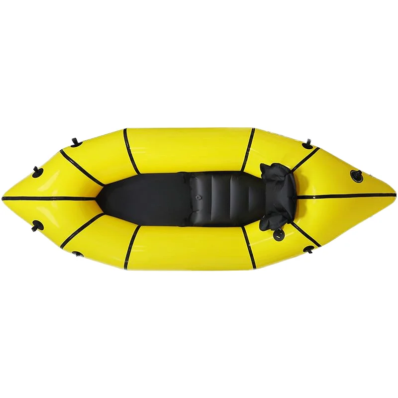 235cm TPU Glueless Eco-Friendly Ultralight Single Seater Inflatable Packraft Boat for Drifting Custom Colors Available 1 Year