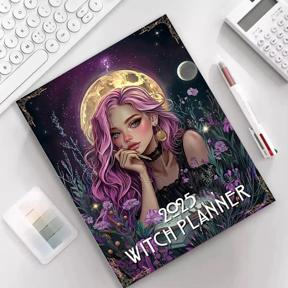 2025 Witches Weekly Planner Unique Novelty Efficient Life Planner Time Management Organiser Notebook For Work Daily Learning