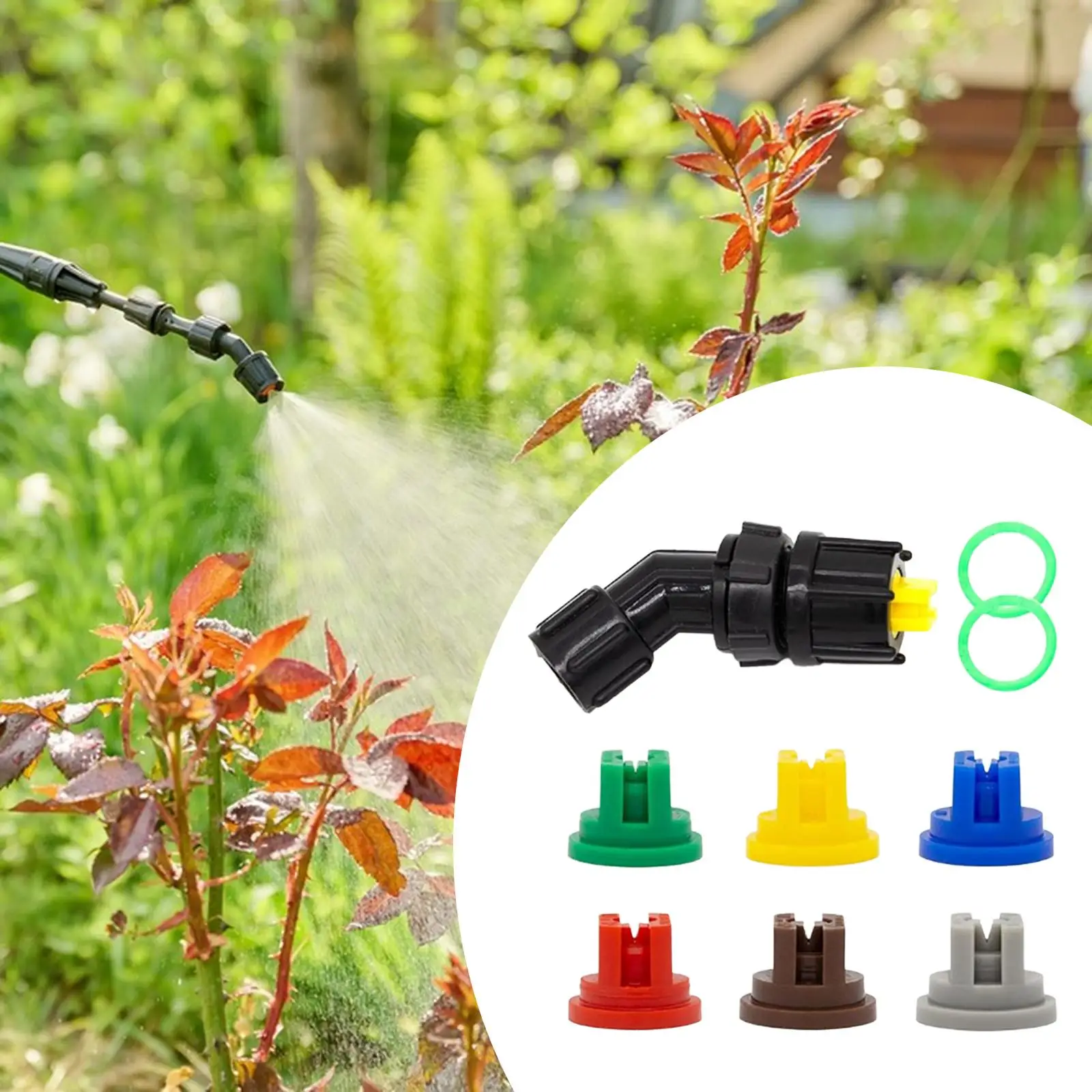 Spray Nozzle Tip Set 0.15-0.6mm Pore Lightweight Sturdy Practical Electric Spray Machine for Plant Watering Vineyards Lawn