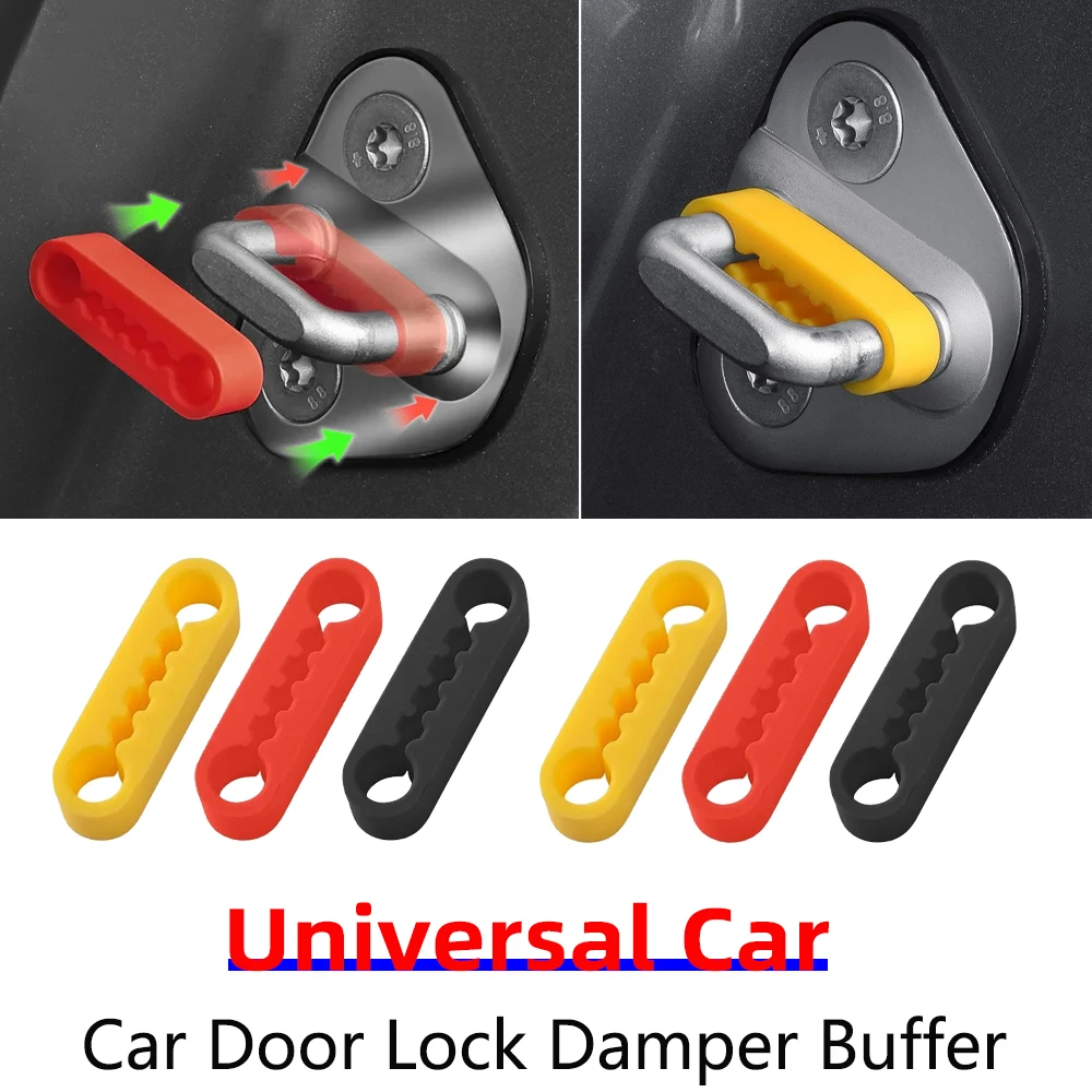 

Universal Silicone Car Door Lock Damper Gasket Auto Buckle Protector Cover Buffer for Toyota Nissan VW Hyundai KIA Peugeot Tesla