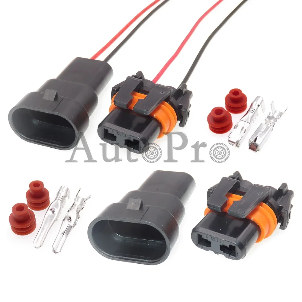 1 Set 2 Hole 12059183 12059181 AC Assembly Auto HID Controller Cable Harness Socket Car Hernias Headlight Plug For 9006 Ballast