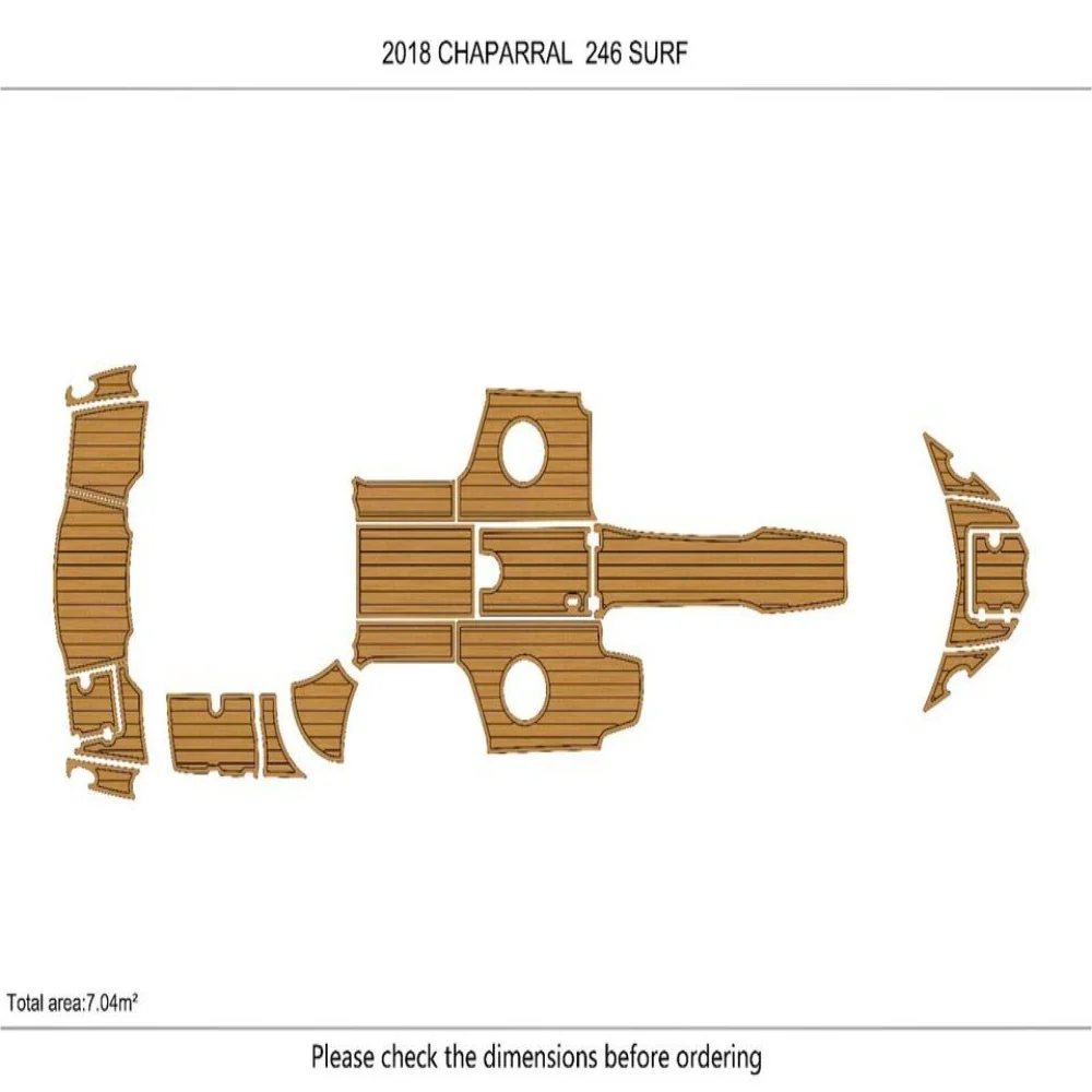 

2018 CHAPARRAL 246 SURF cockpit & Swim Platform 14 6mm EVA Teak floor SeaDek MarineMat Gatorstep Style Self Adhesive