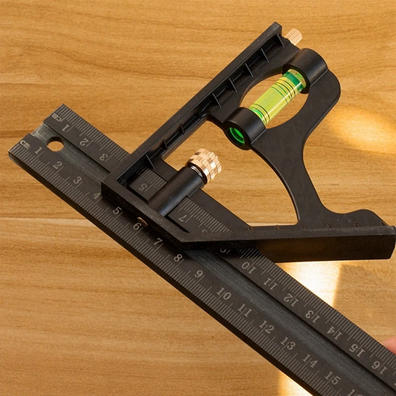 Multifunctional Combined Square Ruler Movable 45-Degree Right-Angle Crutch Measuring Tool