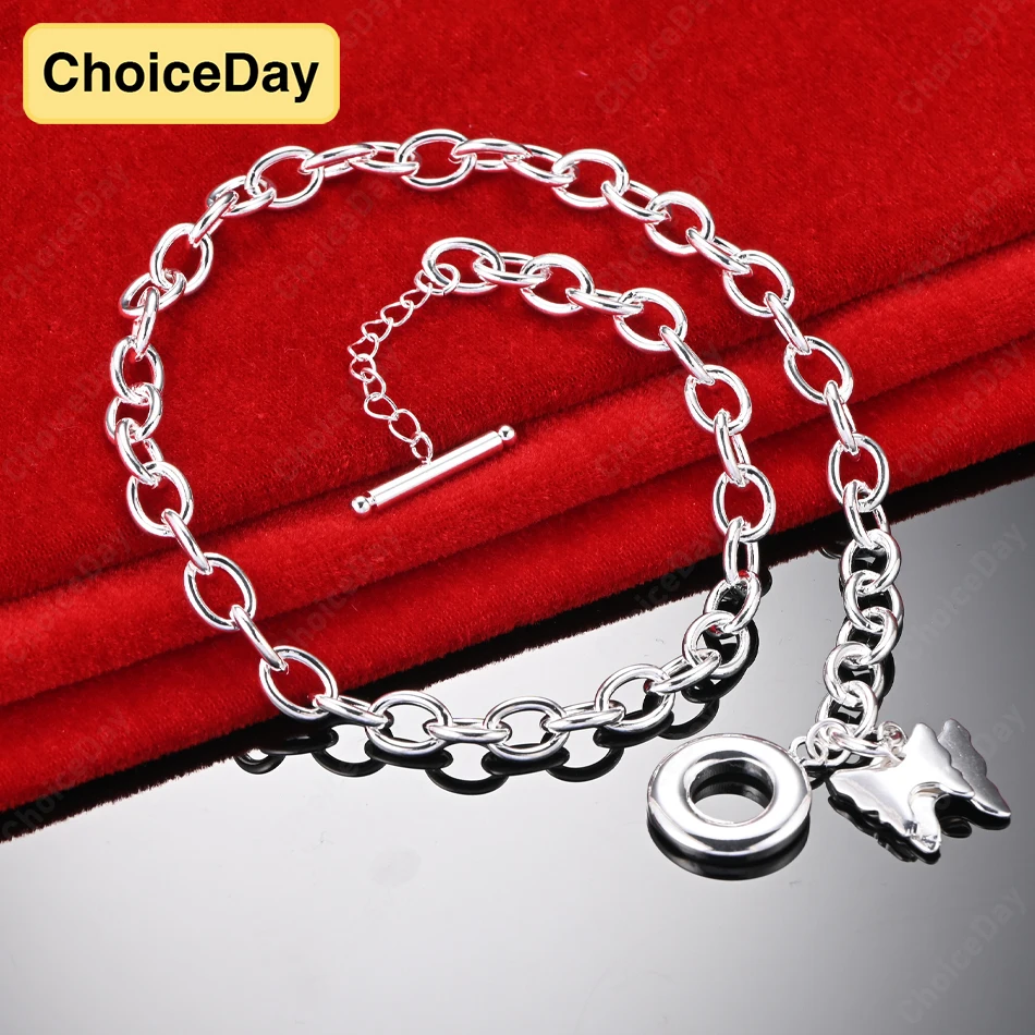 

ChoiceDay 925 Sterling Silver Exquisite Butterfly Necklace Women's Party Versatile Accessories Gift Jewelry Wedding