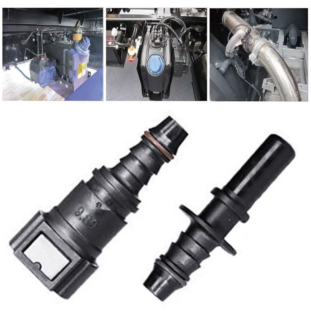 8mm 989 Practical Car Automotive Black Hose Connector Fuel Line Coupler Quick Release Disconnect Connectors