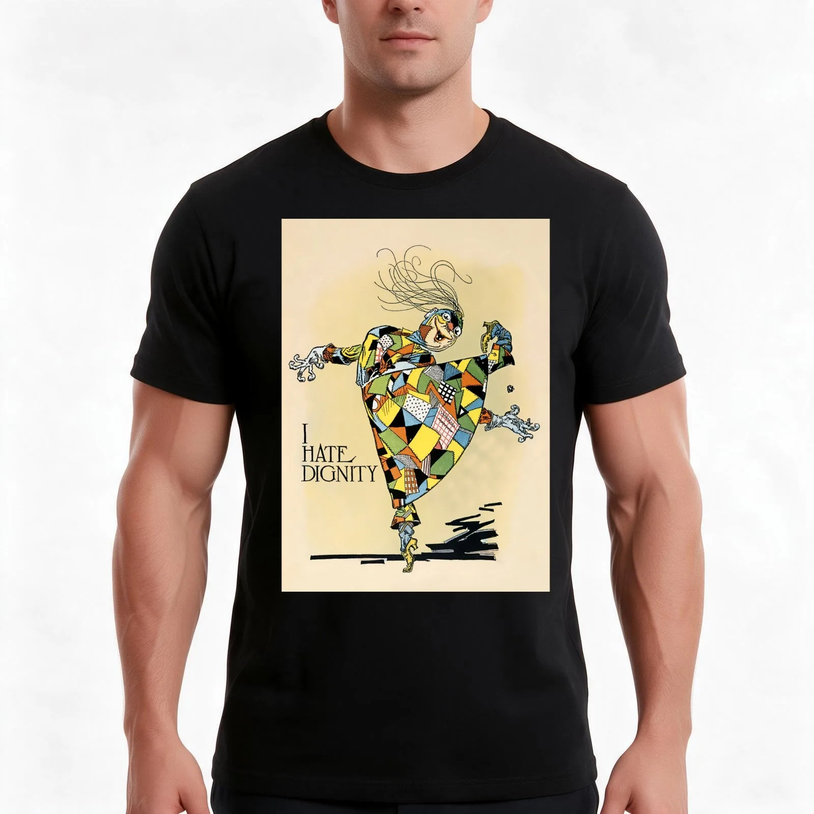 “The Patchwork Girl Hates Dignity” by John R Neill T-Shirt Summer Casual Cotton Tee Unisex Men Women