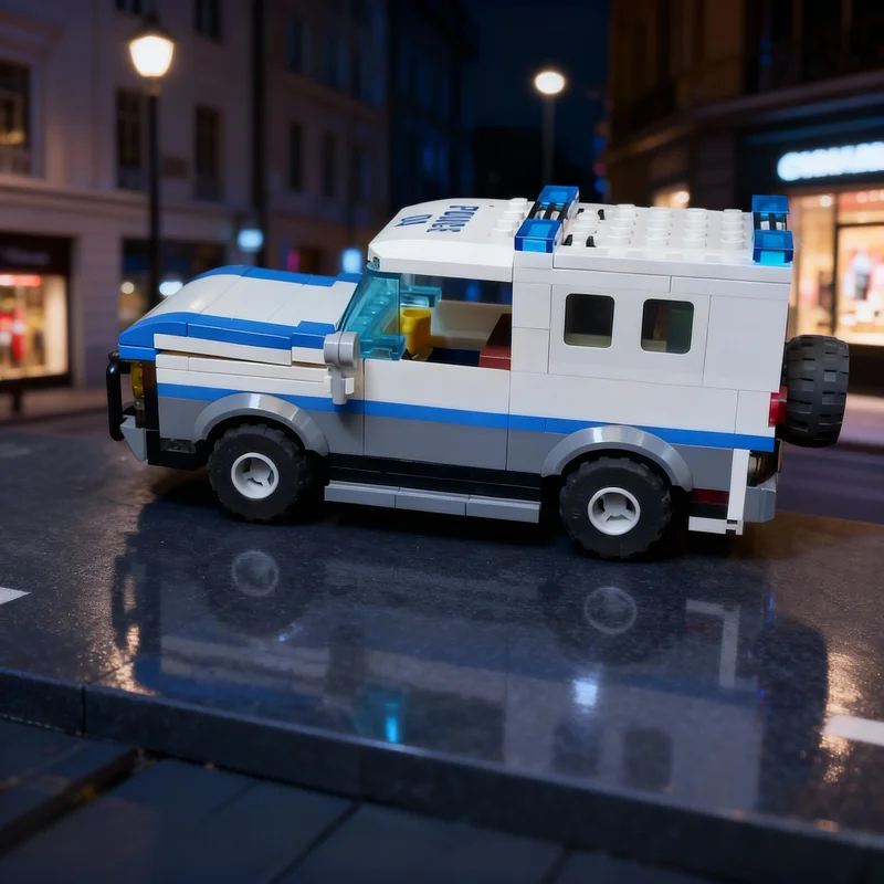 219pcs MOC Vehicule Garde Forestier City Police Model Building Blocks Christmas Gifts Construction Toy Education Idea Brick Kids