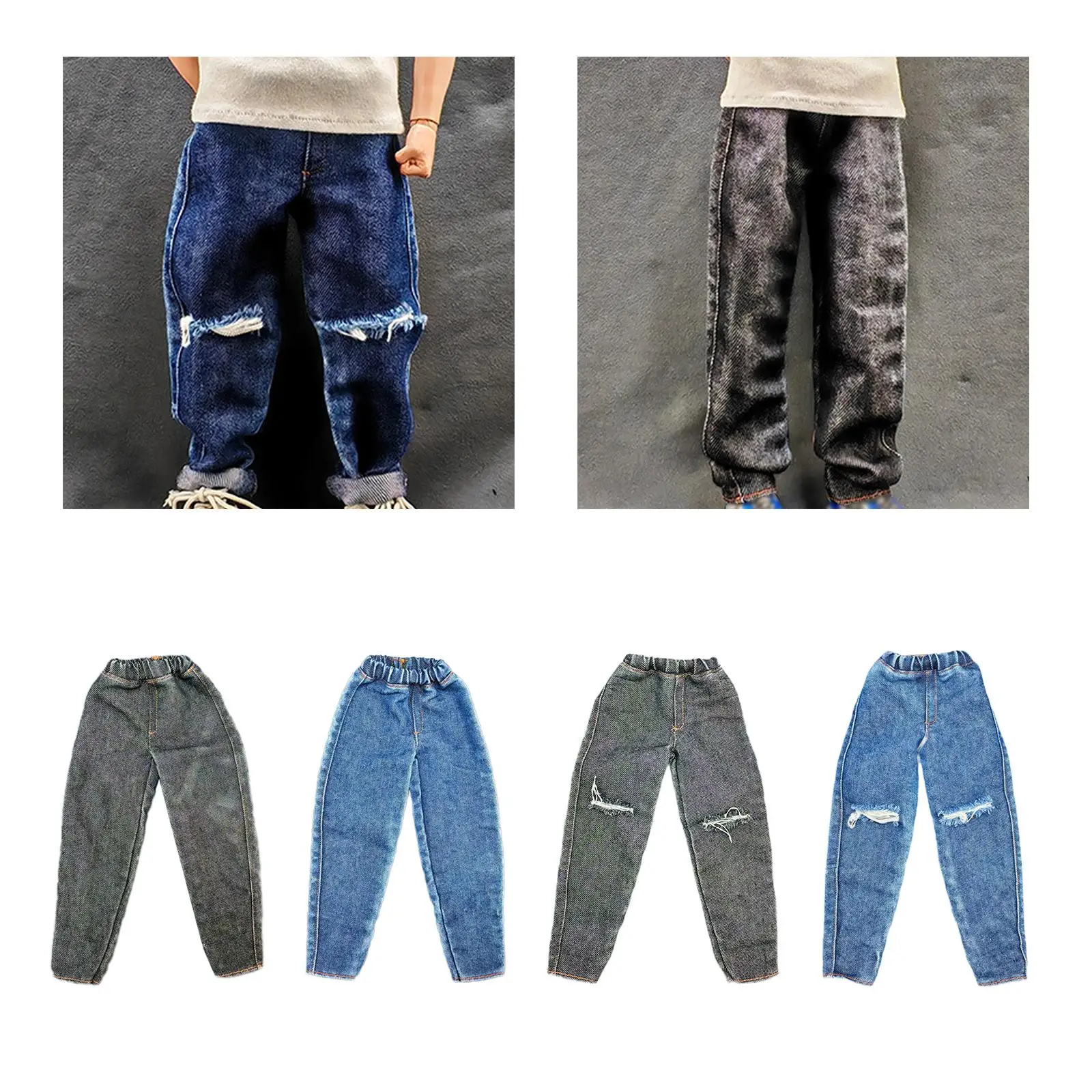 1:6 Schaal Actiefiguren Jeans 30cm Pop Decor DIY Pop Aankleden Cosplay Kostuum Stijlvolle Kinderen Volwassenen Geschenken Outfits Poppenkleding