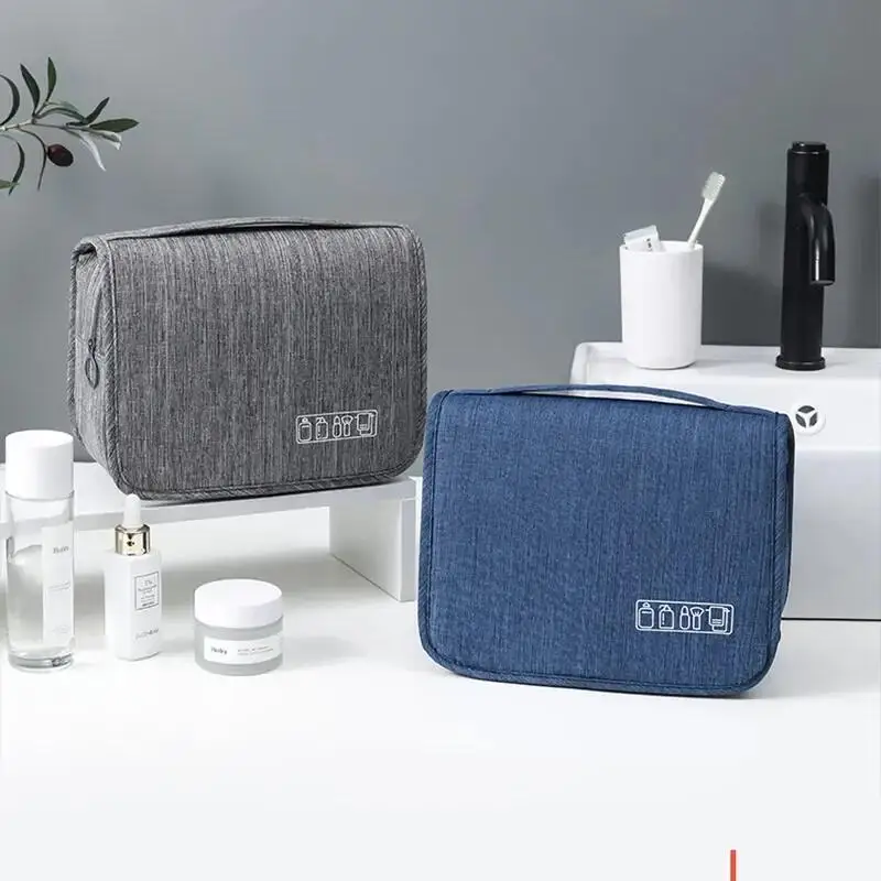 Oxford Fabric Men Business Portable Storage Bag Toiletries Organizer Women Cosmetic Bag Waterproof Hanging Travel Wash Pouch image 2