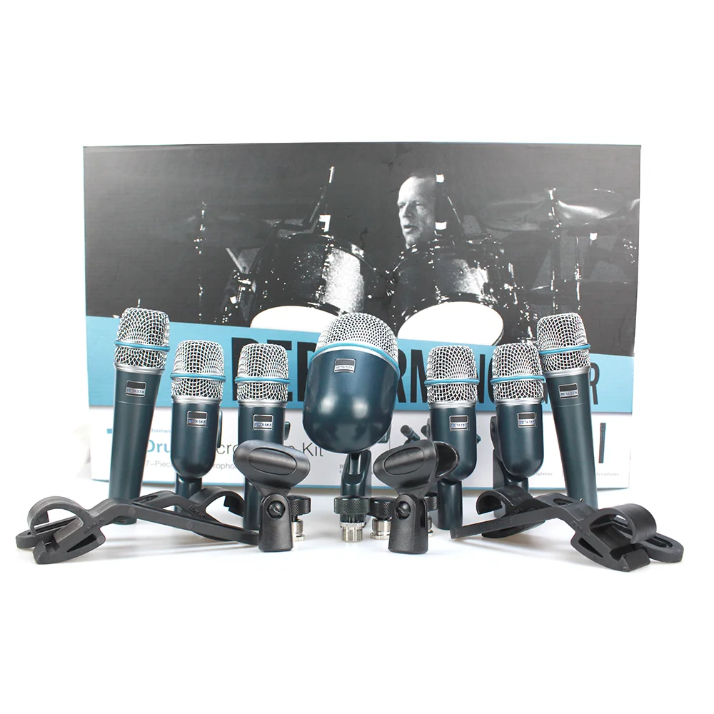 BETADMK7 XLR BAND Drum Kit Microphone Instrument Kit Microphone With Two BETA57A Four BETA56A One BETA52A