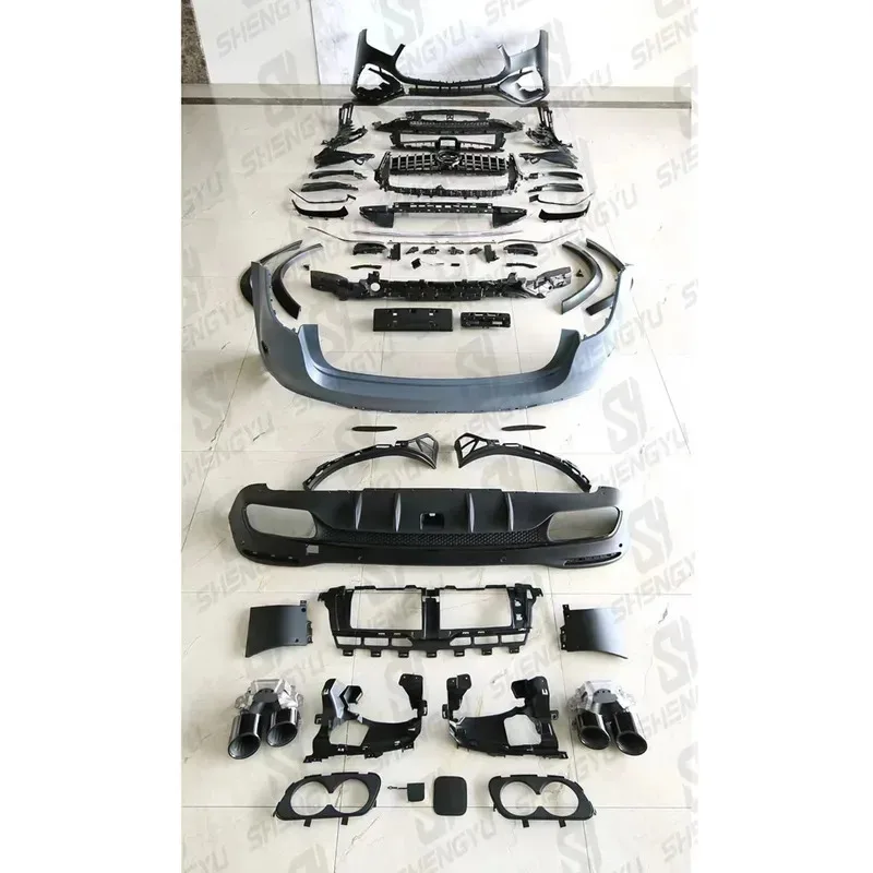 

Brand New Body Kit For GLE W167 2023-2024 Upgr To GLE53 Model Contain Front And Rear Bumper With Grille And Wheel Eyebrows