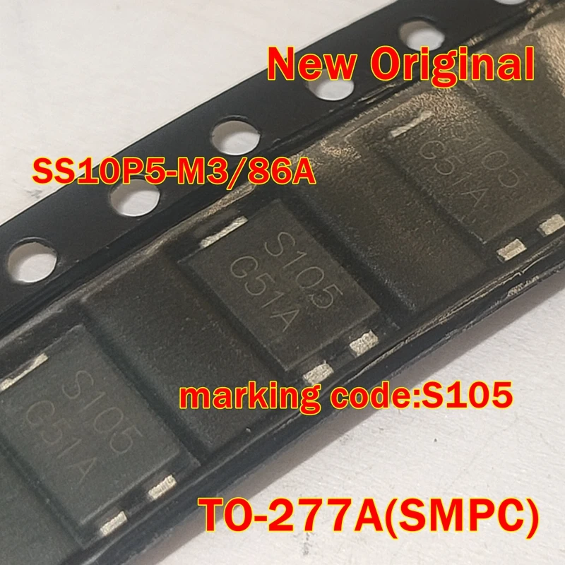 

1pcs to 100pcs SS10P5-M3/86A New Original TO-277A(SMPC) marking code:S105 Surface mounted Schottky rectifier