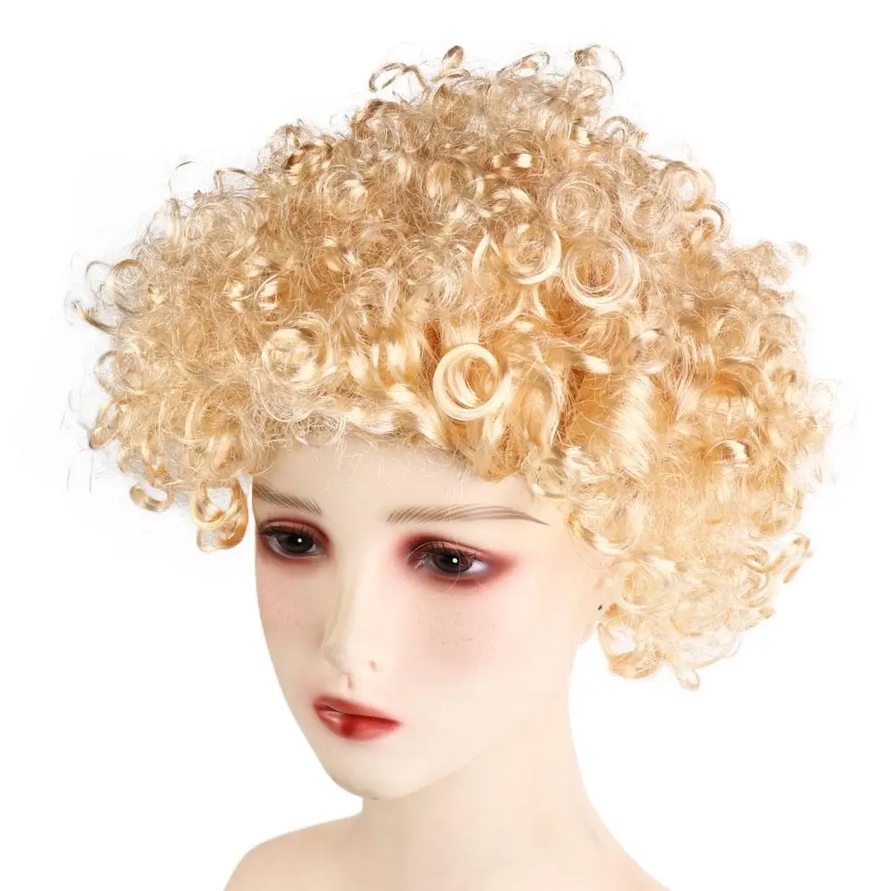 Christmas Fancy Party Afro Curly Wigs Clown Props Football Fans Wigs Funny Wig Synthetic Wigs Cosplay Hairs Costume Party