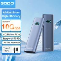 GODO M2 SSD Case M.2 NVMe SSD Adaptador de carcasa 10Gbps USB 3.2 Gen2 USB C Caja externa M.2 NVME