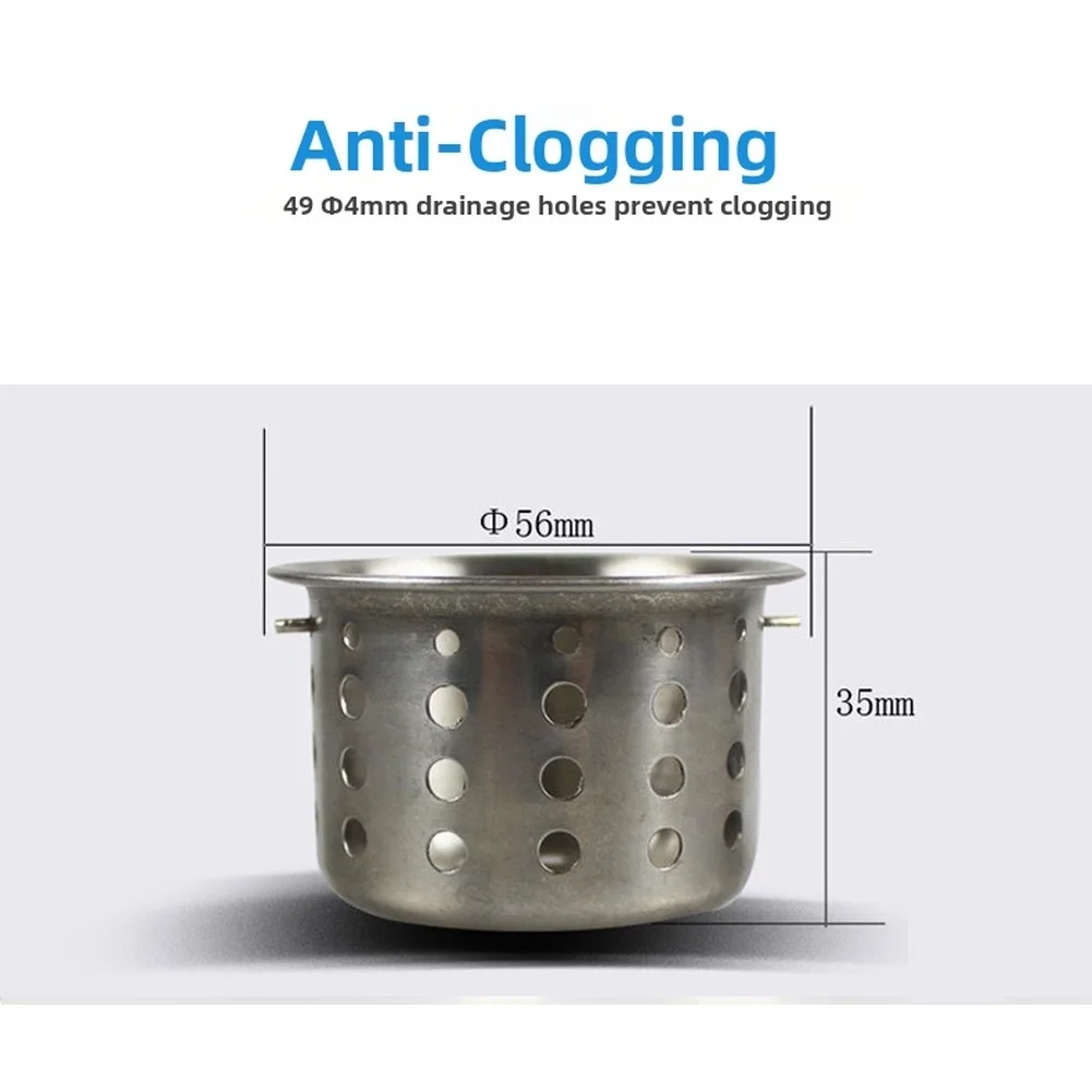 

1pc Mop Sink Drain Filter Basket For Mop Pool Openings Between 59-74mm Stainless Steel Mop Sink Drain Filter Basket With Cover