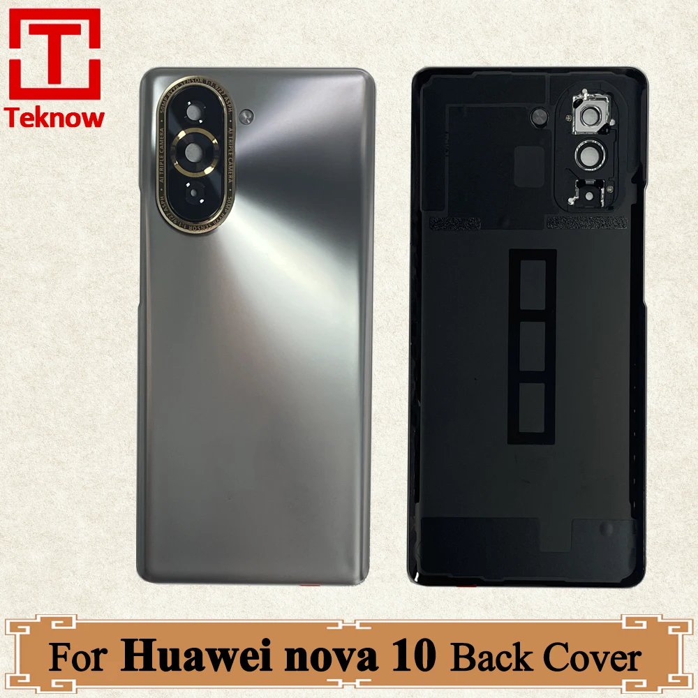 ฝาครอบหลังแบตเตอร์รี่ของแท้สำหรับ Huawei Nova 10ฝาหลัง NCO-AL00 NCO-LX1อะไหล่ฝาครอบหลัง