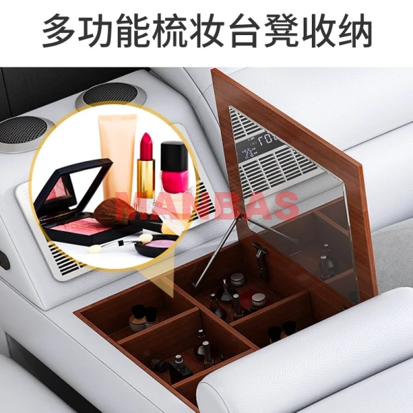 Multifunctional TATAMI Massage Bed King/Queen Size Tech Smart Beds Rectangle Ultimate Cama Genuine Leather Upholstered Bed Frame