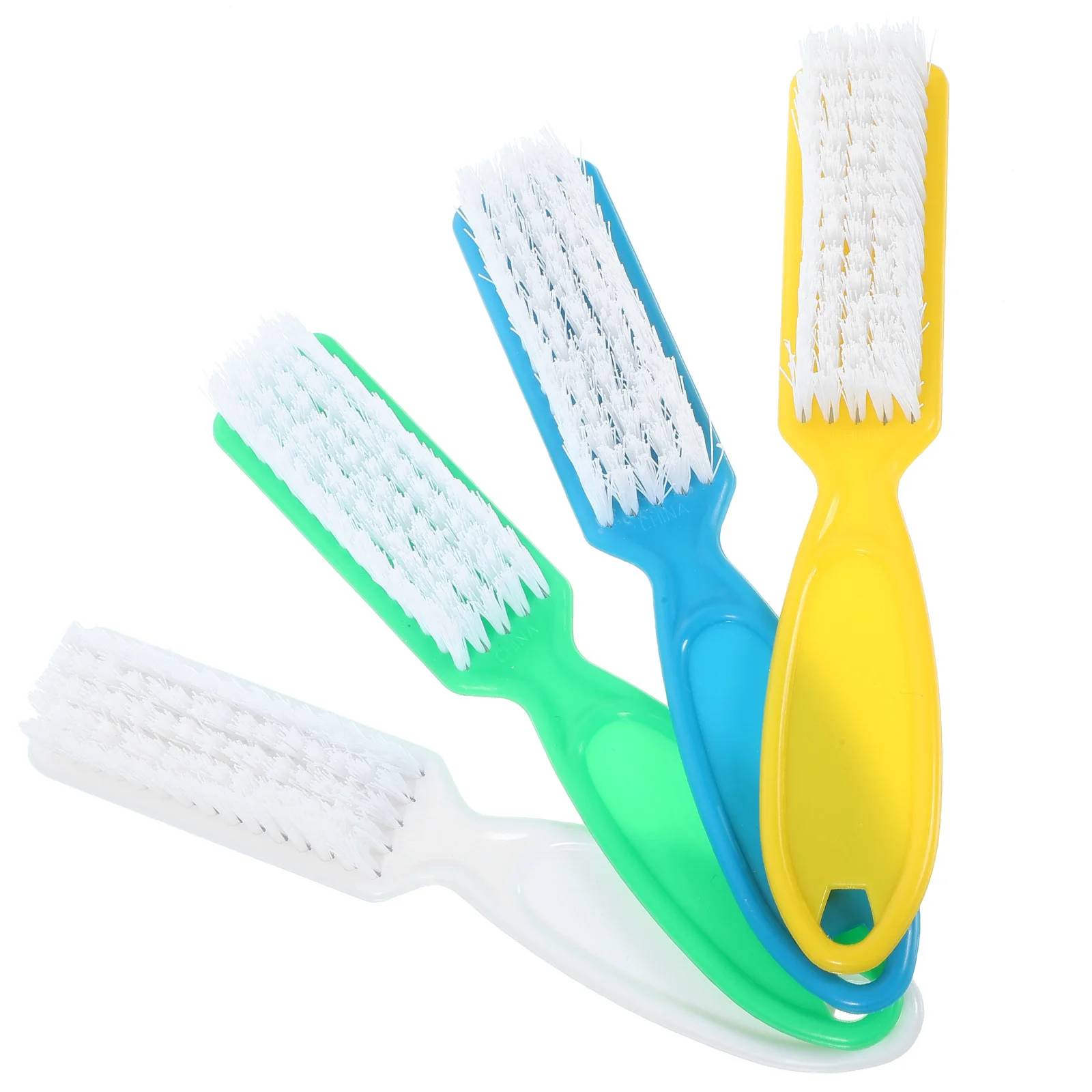 4pcs Handle Soft Bristle Portable Dust Removal Tool For Art Salon Use Nail Long Handle Nail Brush Cleaning Brush