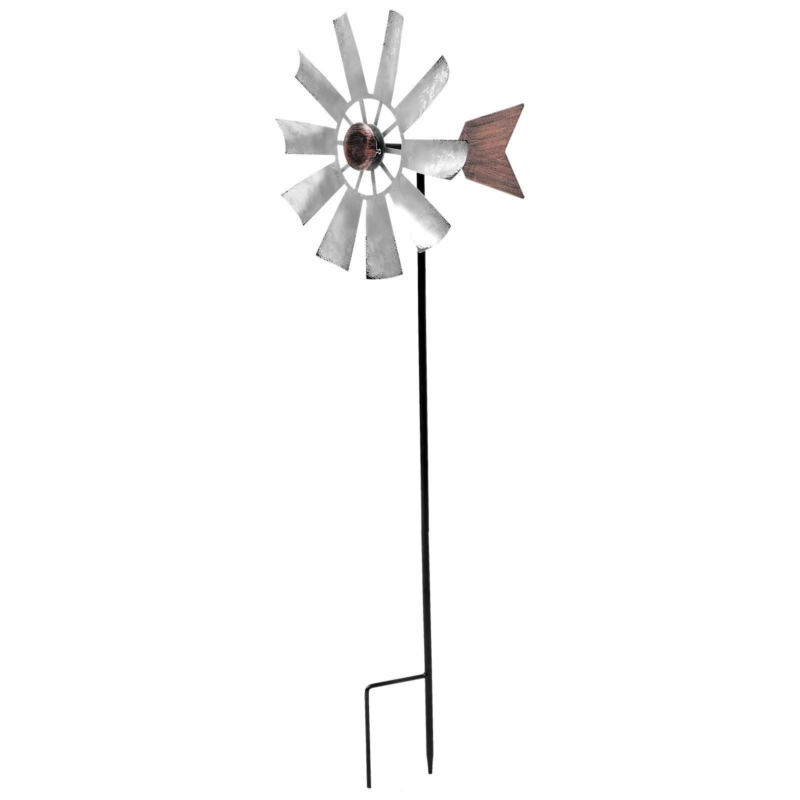 

Garden Spinners with Stake Metal Windmill Ornaments Decoration for outside Iron Child