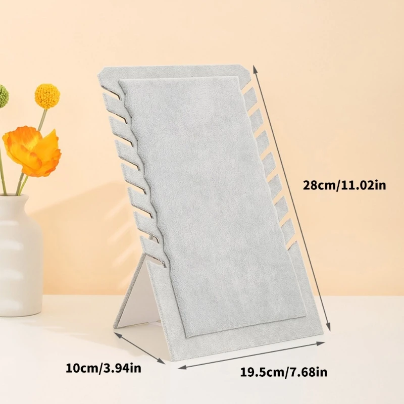 Modny aksamitny naszyjnik stojak na wisiorki wiele wycięć stojak do przechowywania biżuterii uchwyt na ladę prezentacja