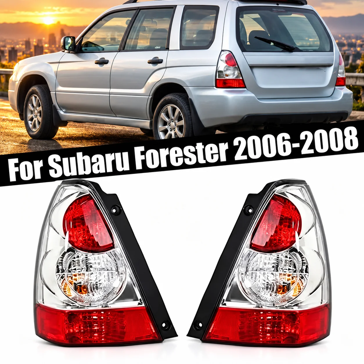 Rear Tail Light Assembly For Subaru Forester 2006 2007 2008 Outer Taillight Brake Lamp Turn Signal Light Car Rear Lamp Replaceme