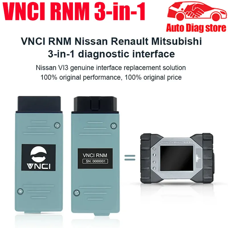 VNCI RNM 3-in-1 for Nissan/Renault/Mitsubishi Auto Diagnostic Interface Immoblizer calculate Programming Tool