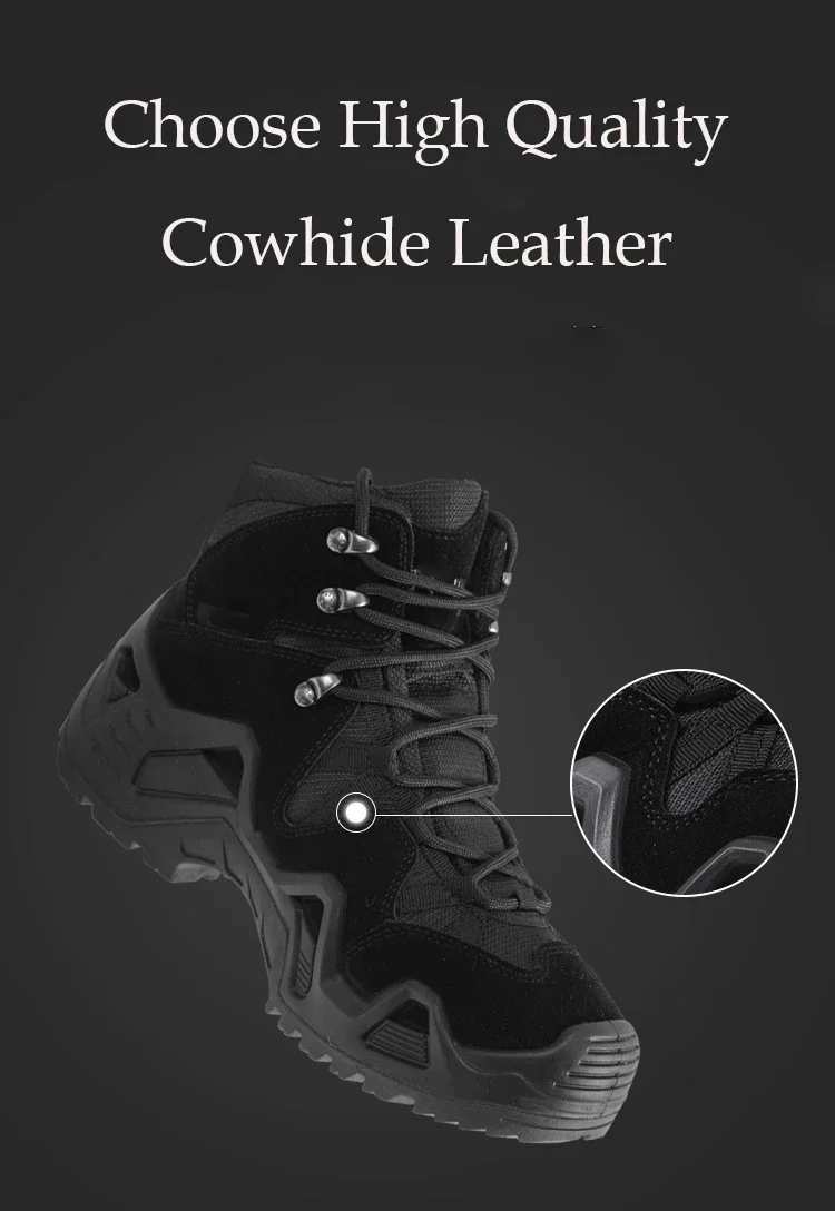Men Casual Hunting Ankle Boots Outdoor Tactical Hiking Man Boot Hunting Work Boots for Motorcycle Shoes Botas Militares