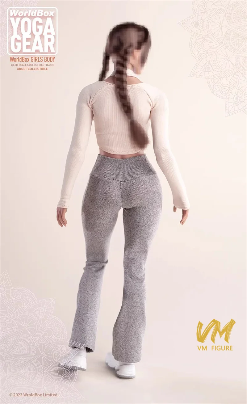 Worldbox 1/6 امرأة موضة اليوغا ملابس علوية عالية تمتد اليوغا السراويل ملابس رياضية نموذج صالح 12 "عمل الشكل دمى الجسم لعبة #5