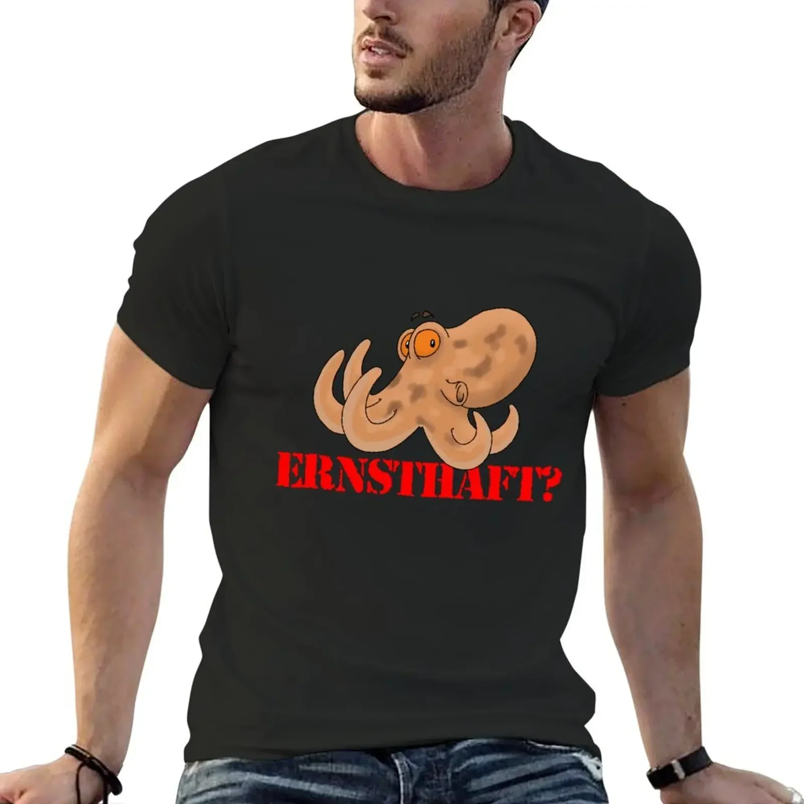 Octopus Squishy asks Seriously? T-Shirt plus size clothes customs design your own funny t shirts for men