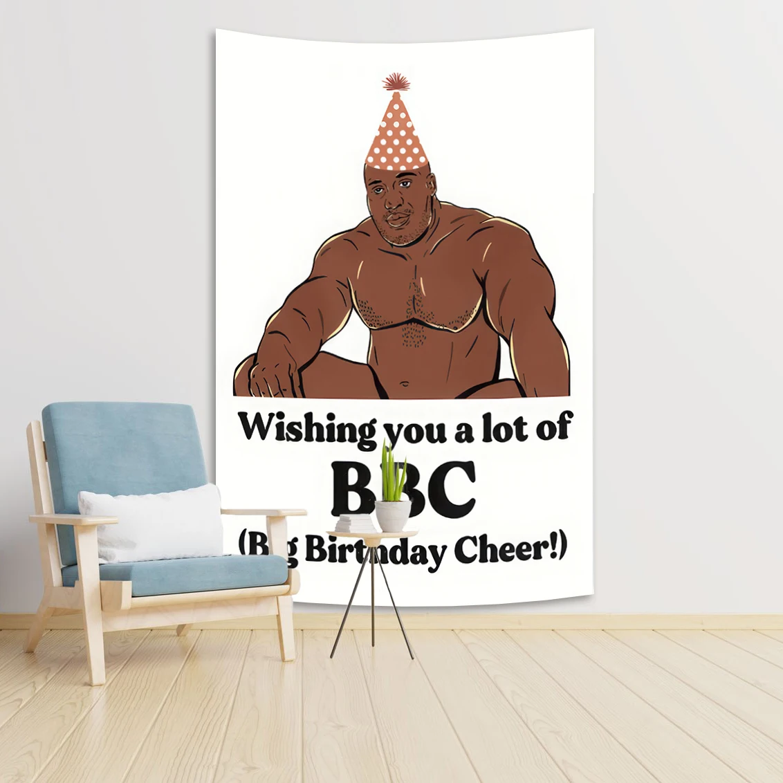 Funny Birthday Tapestry With Muscle Boy Birthday Flags, Indoor Decor Background Cloth Best  Birthday Gifts  Banners room Decor