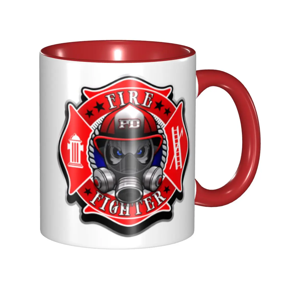 

Fire Rescue Firefighter Coffee Mug DIY Customized Ceramic Mug Creative Gift