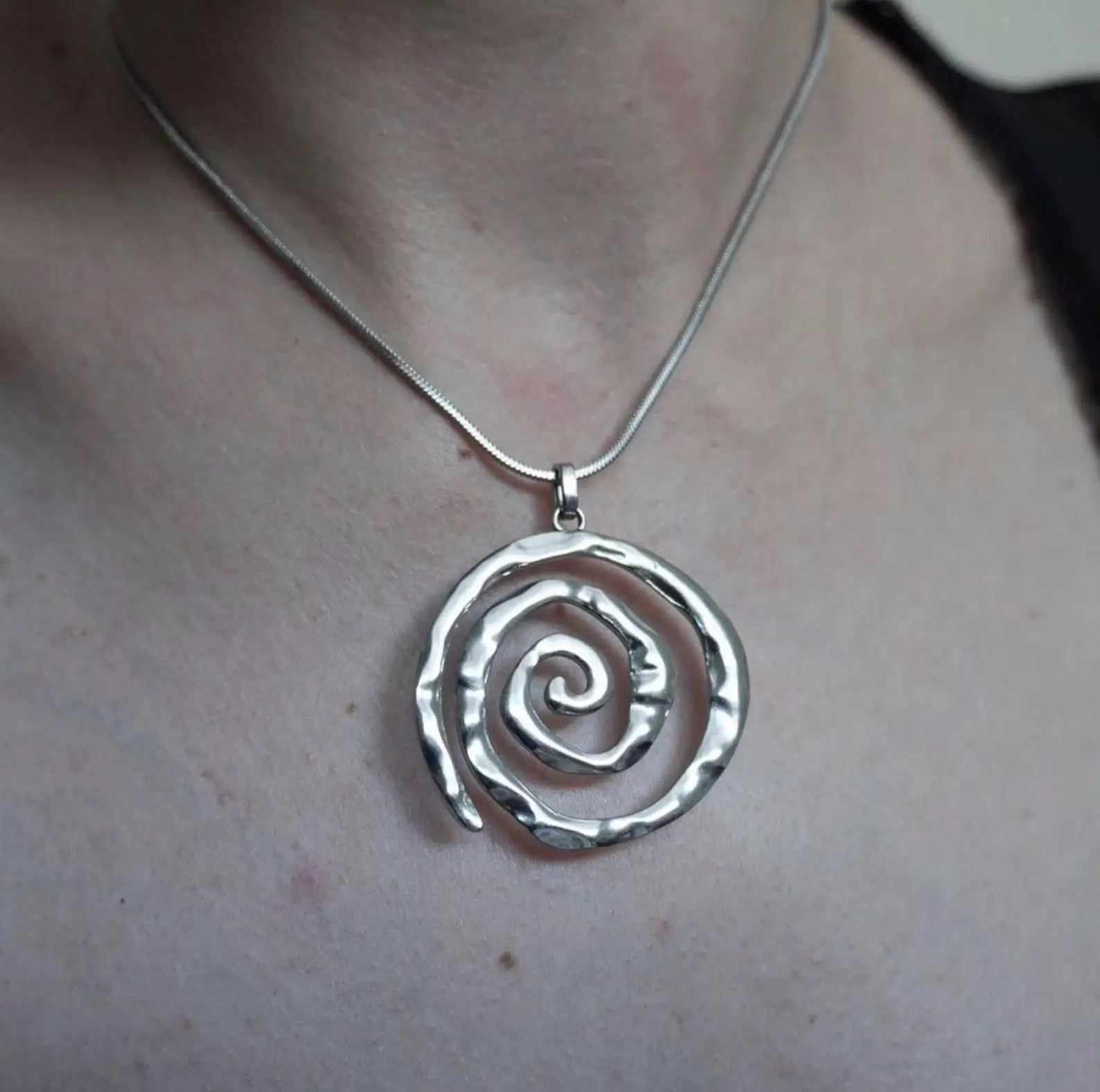 vortex necklace, retro jewelry, mysterious, design sense, Hollow vortex, ancient, legend, vortex Choker, For Women Man，Gift
