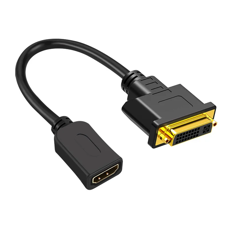 

M/F Male- Female Video Adapter Cord HDM1-compatible To DVI-I 24+1/5 Cable Video Adapter Cord for PC HDTV DVD LCD Dropshipping