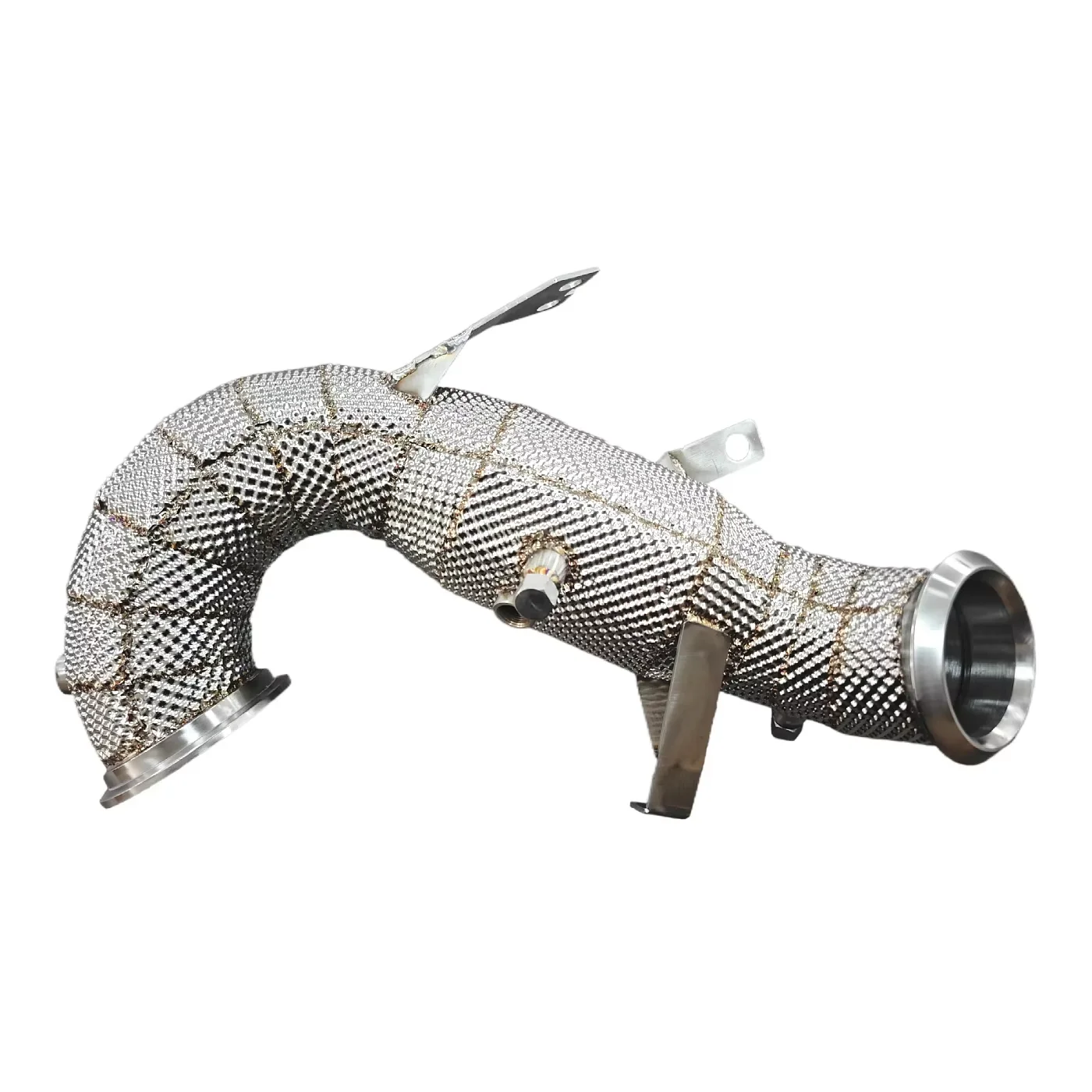 Catted Heatshield Downpipe For Mercedes-Benz A45 A45S AMG W177 M139 2.0T 2019+ Racing Downpipe
