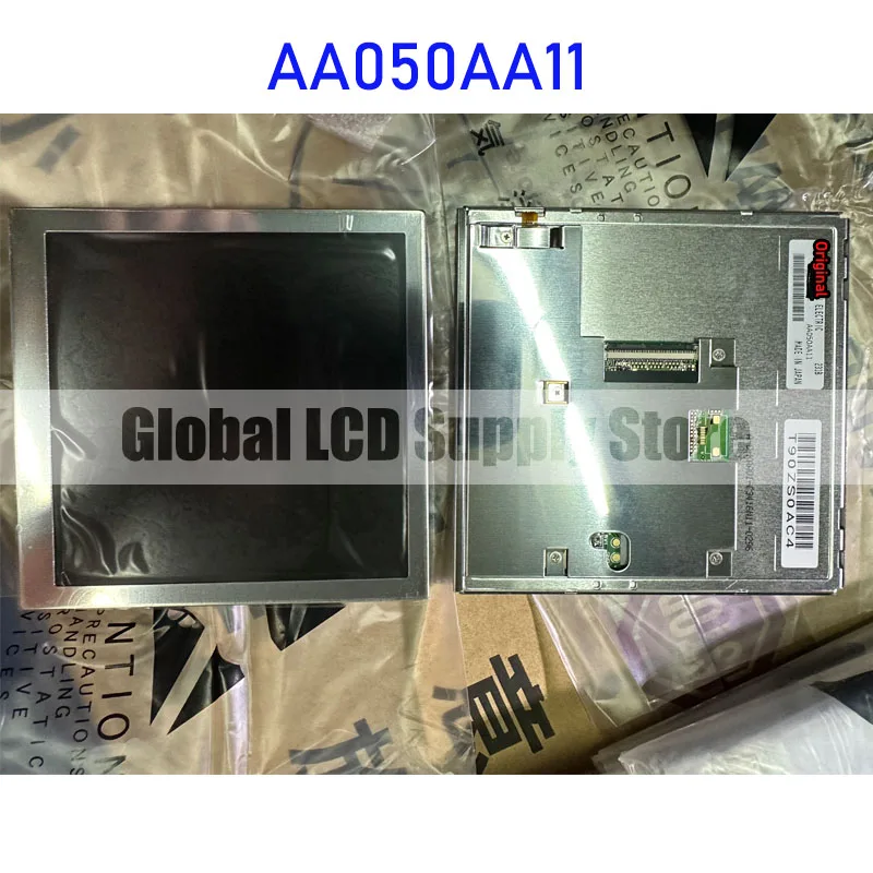 Painel de exibição LCD para Mitsubishi, 45 pinos conector, 100% testado, novo, original, AA050AA11, 5,0"