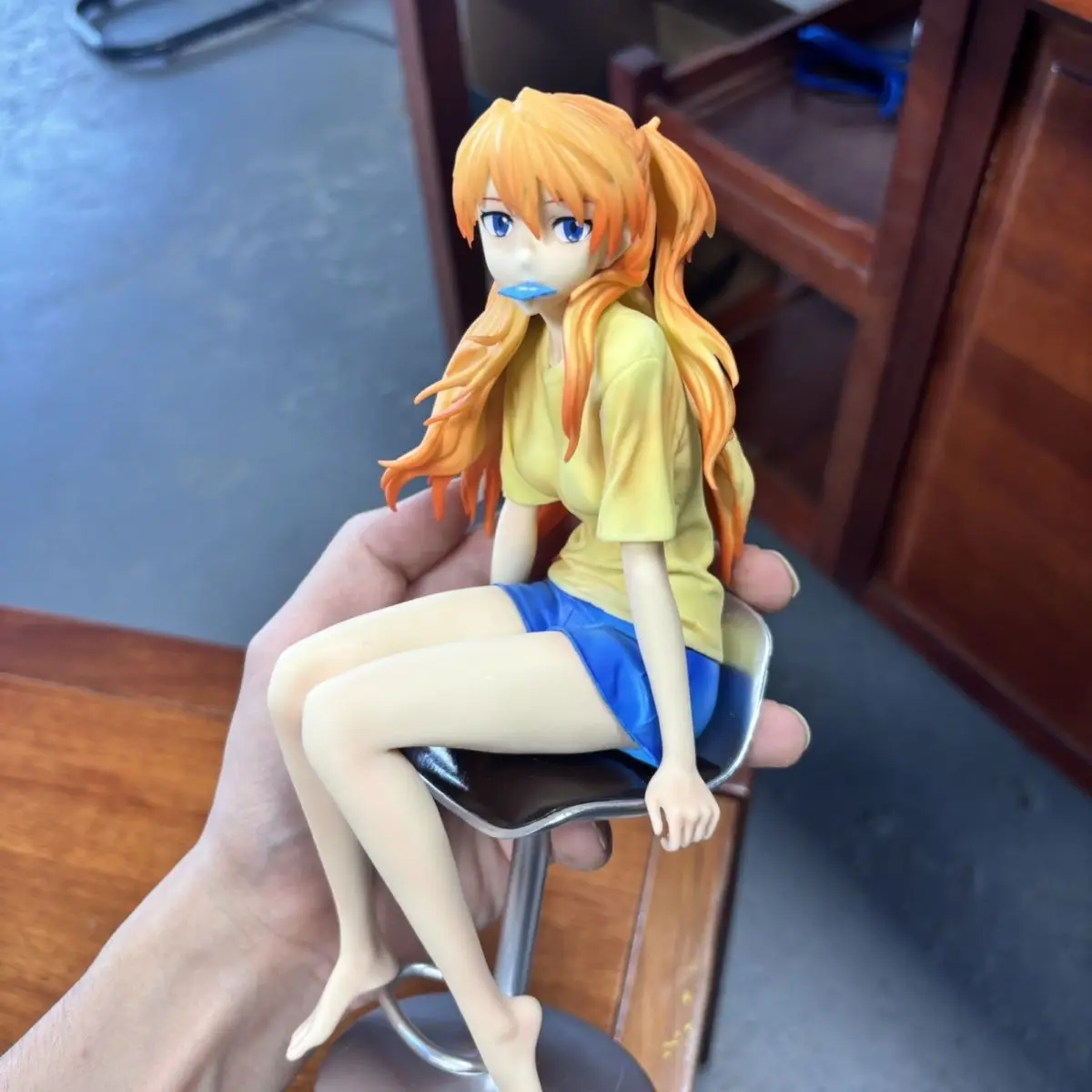 2025 جديد 25 سنتيمتر أنيمي إيفا أسوكا لانغلي سوريو Q الجلوس الموقف Kawaii منضدية الزينة عمل أرقام دمية لعبة مجسمة هدية #2