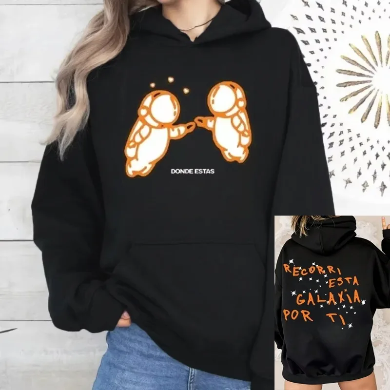 

Женские осенне-зимние толстовки Donde Fag Ivan Print Harajuku Y2K Толстовка большого размера из чистого хлопка Модный женский пуловер Пальто